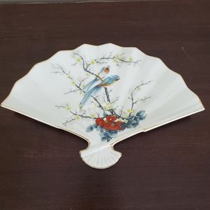 Vintage Jay Fine China Bird Fan Dish - 1970's